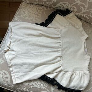 Zara Cream Knit Toddler Romper